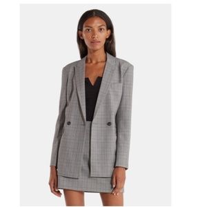 Billie The Label Women's Grey Kensington Check Blazer Size XL "Diana Blazer"